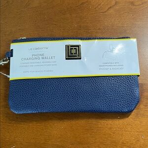 Liz Claiborne Navy Phone Charging Wallet